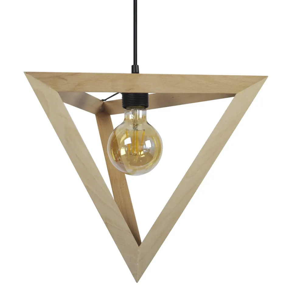 Tosel Tetraedre sospensione legno naturale 100 cm