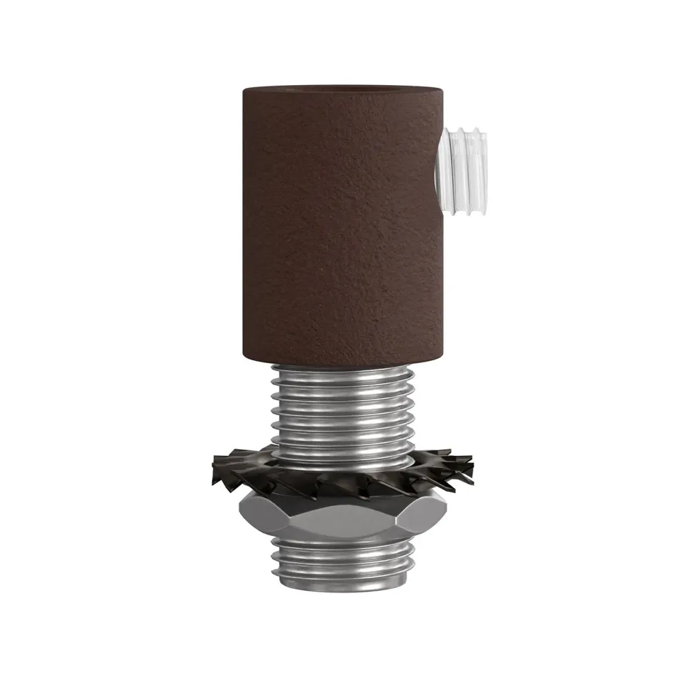 Creative Cables serracavo cilindrico metallo ruggine scura 2 pezzi