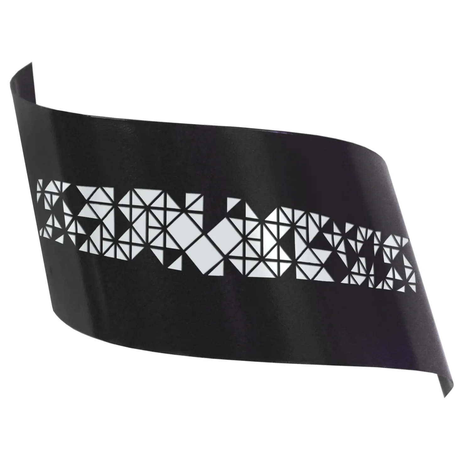Tosel Vague Ikat Carrés applique up-down bianco avorio