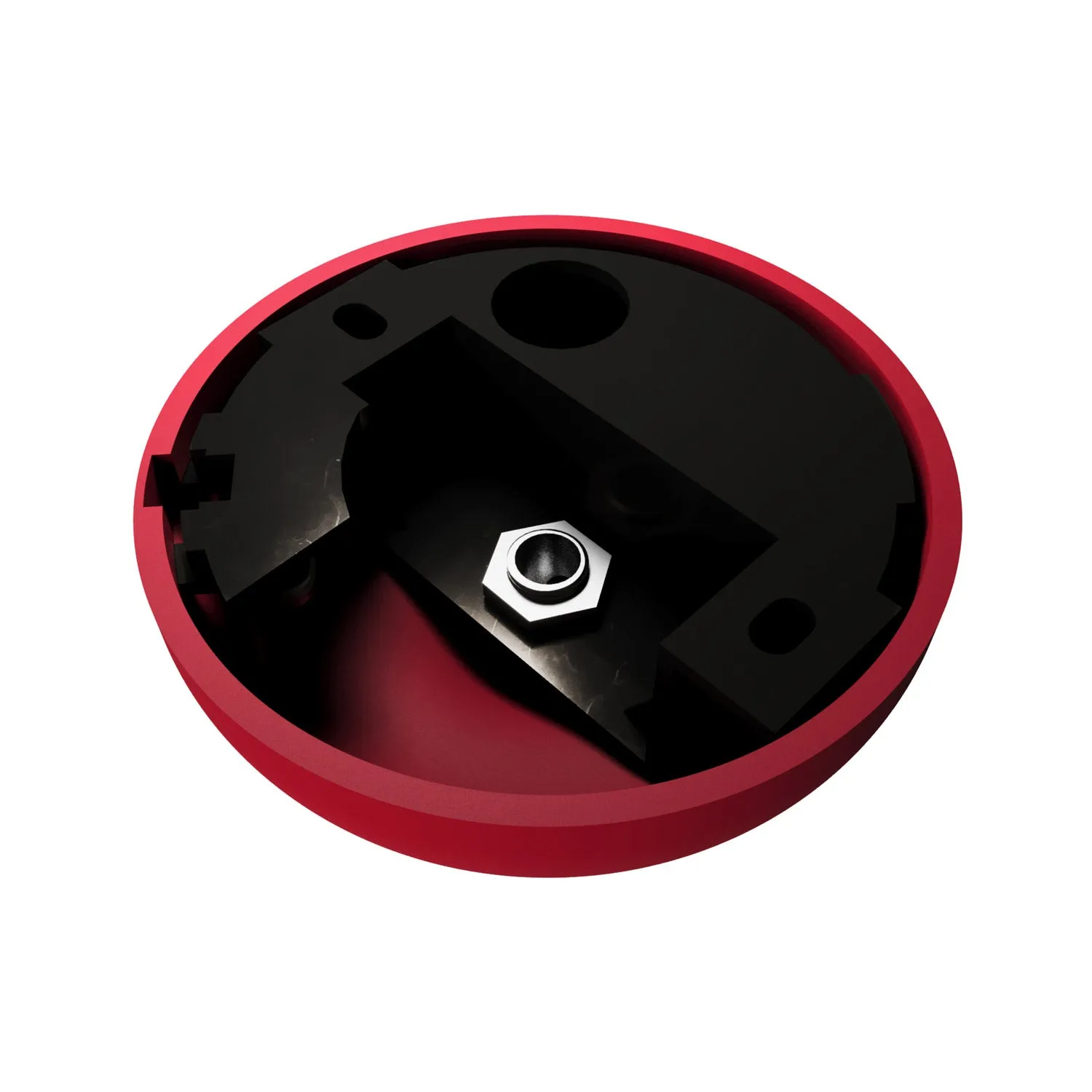 Creative Cables rosone silicone rosso soffitto foro centrale 88 mm