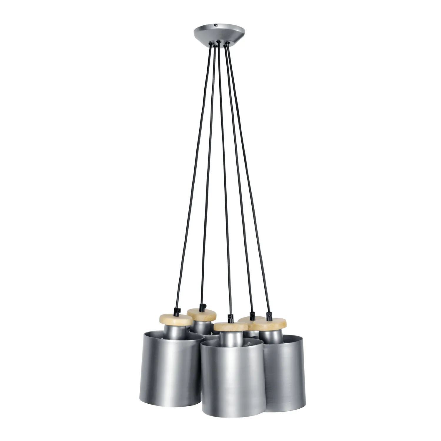 Tosel Uzibuze lampadario nero 45x90 cm metallo legno