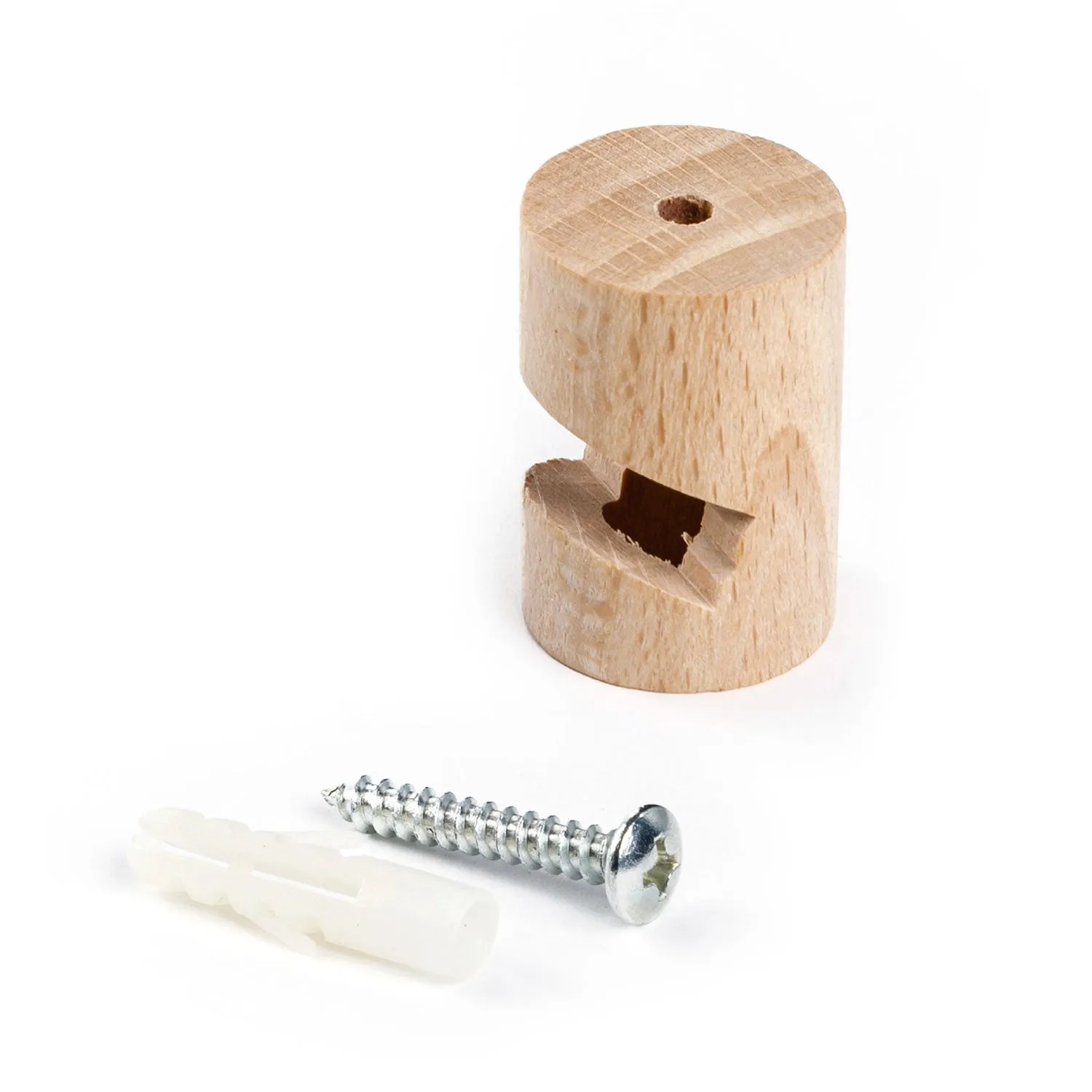 Creative Cables Gancio a V Legno Neutro per Cavo Tessuto