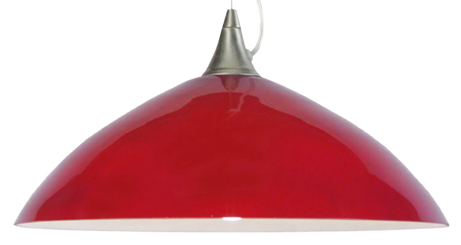 Tosel Divy lampada a sospensione bianco 38x100 cm cupola