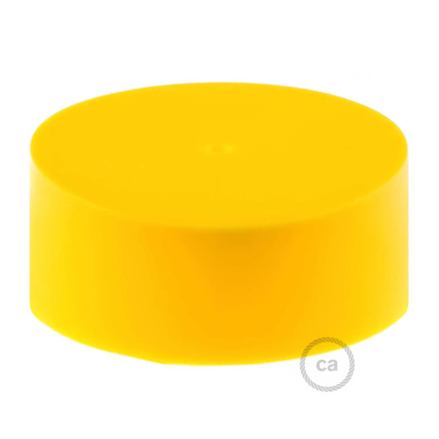 Creative Cables rosone soffitto silicone giallo cilindrico kit