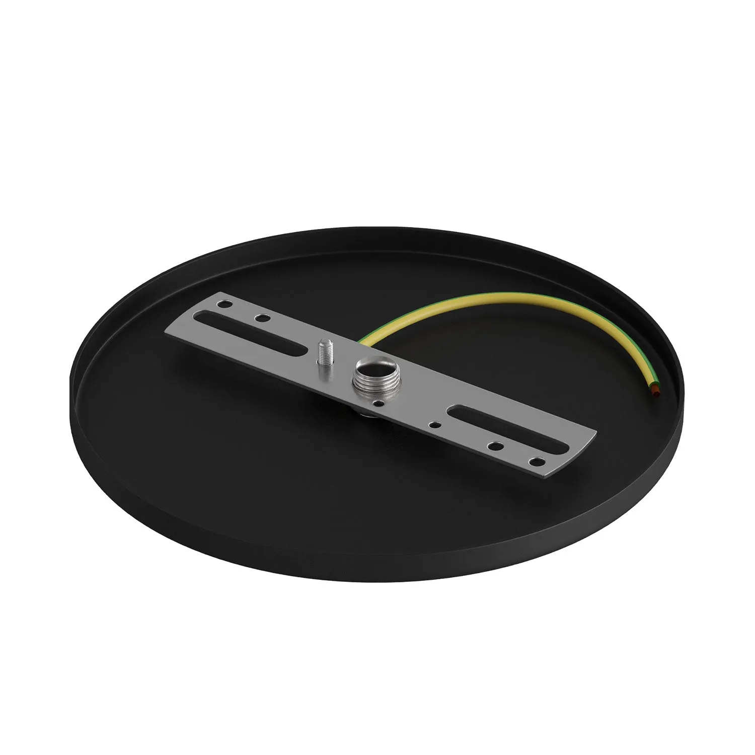 Creative Cables rosone da incasso soffitto nero 1 foro