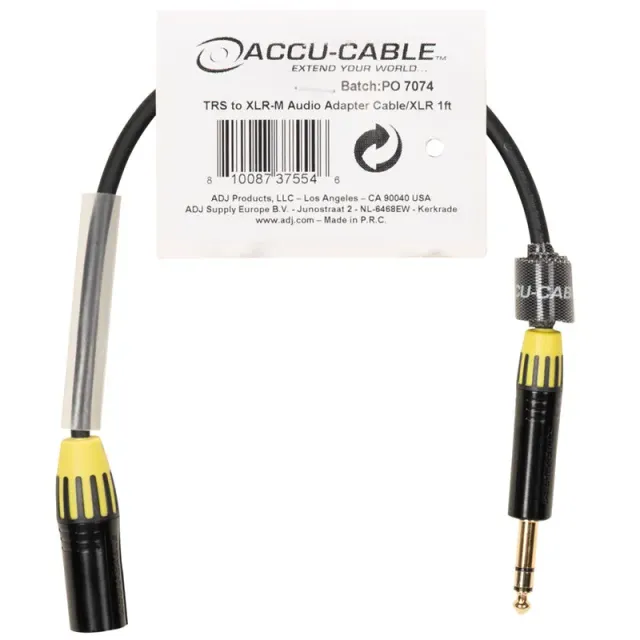 American DJ Accu Cable ADPQXL-M cavo audio jack-XLR 30 cm