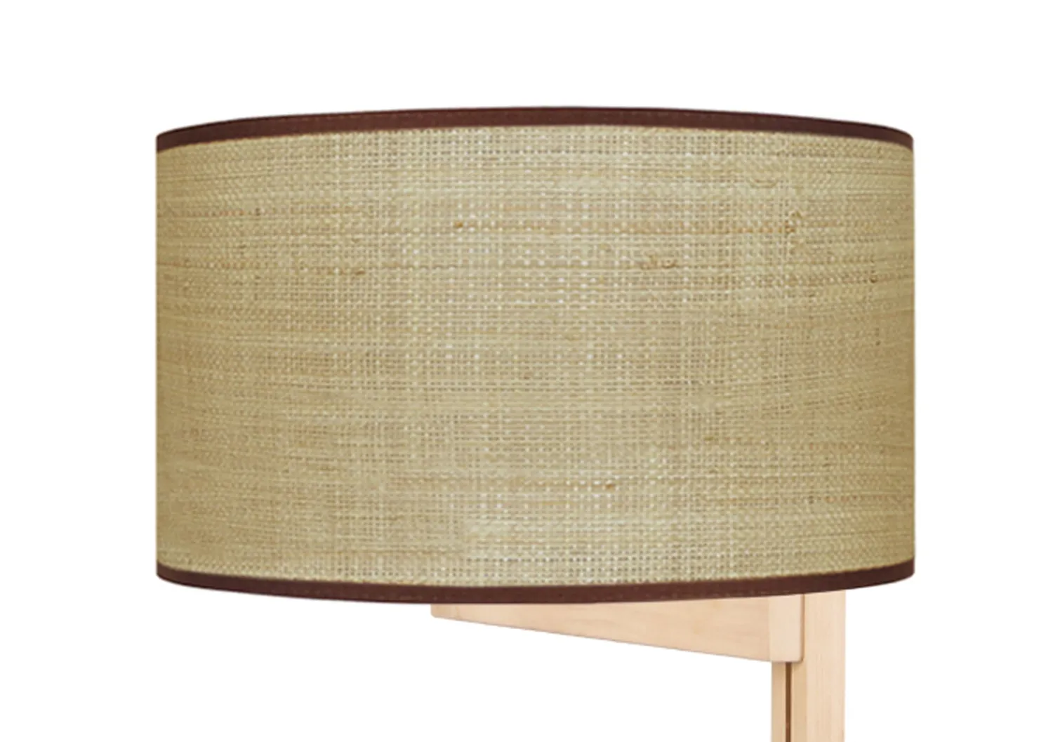 Tosel Goa piantana legno naturale giallo paralume crema