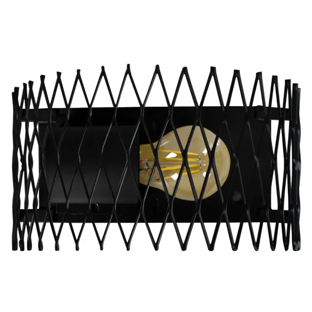 Tosel Aster applique muro nero 25x11 cm luce su e giu