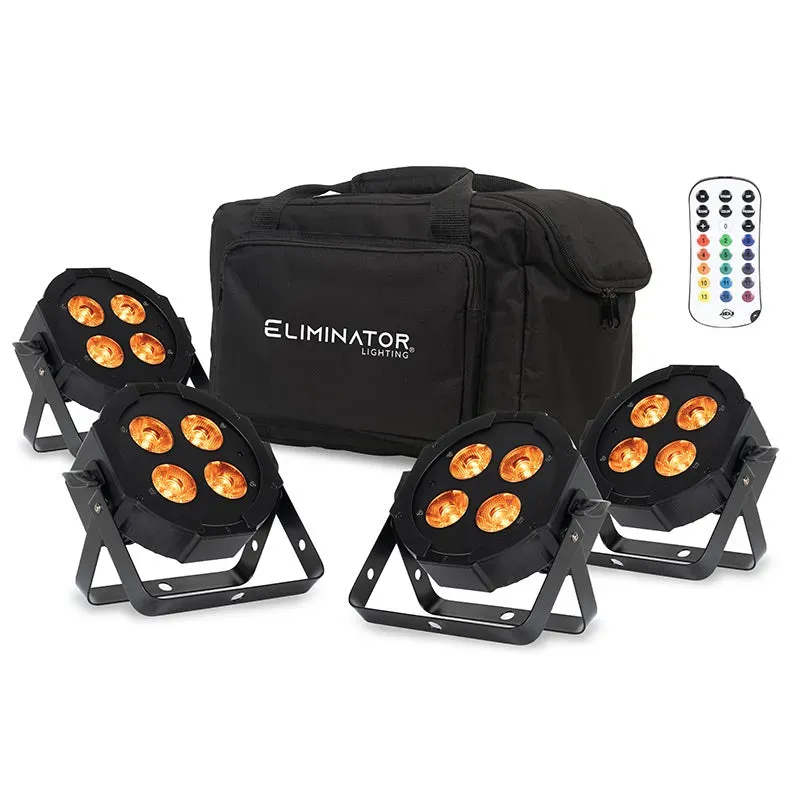 American DJ Mega Flat Hex L Pak4 kit 4 par LED RGBAW+UV