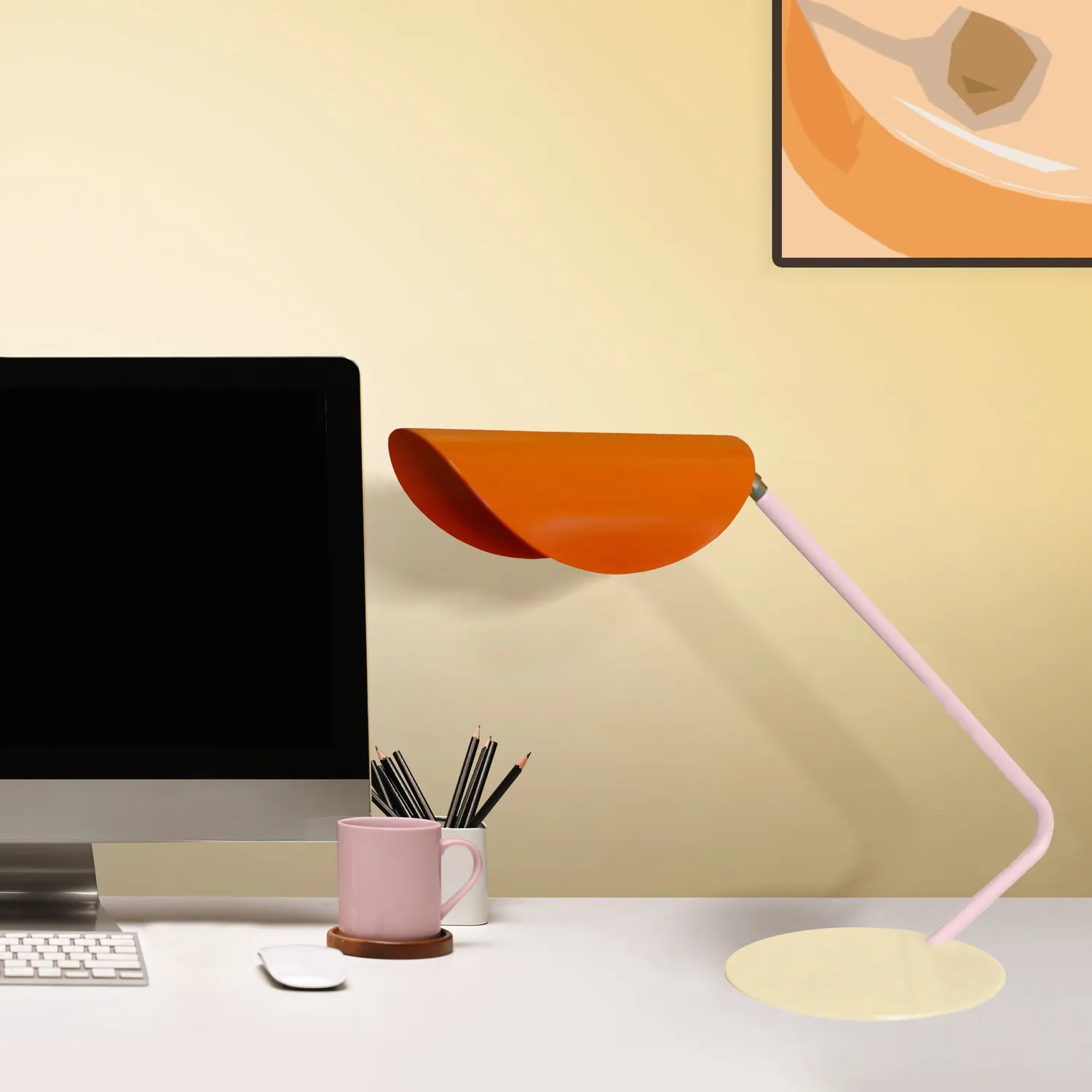 Tosel Ulla lampada da tavolo rosa E14 snodata