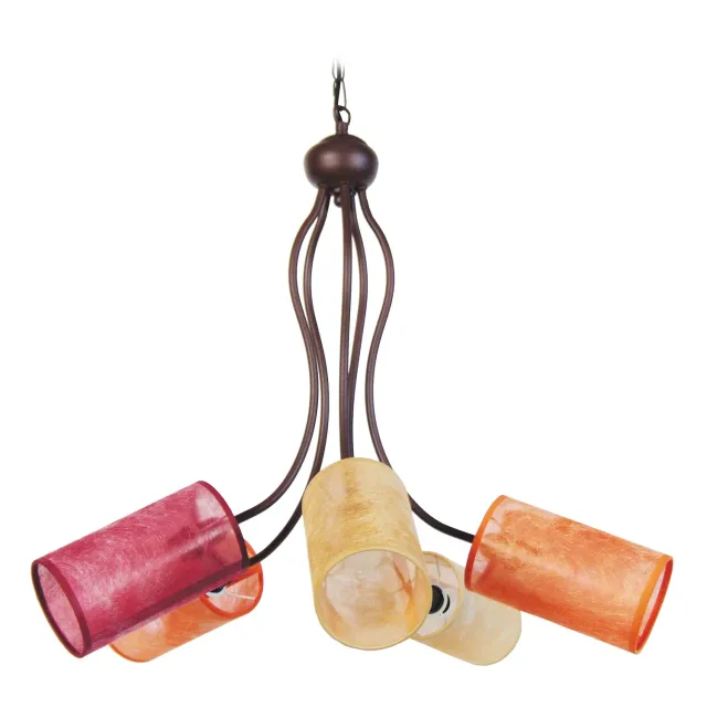 Tosel Avignon lampadario bracci marrone multicolore 60 cm