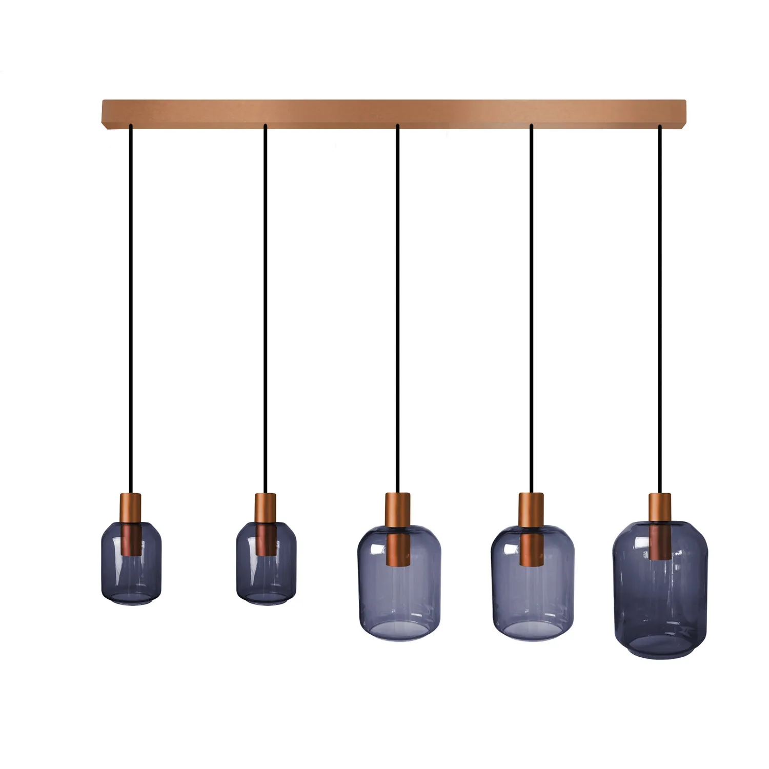 Tosel Svalbard Small lampadario rame trasparente 5 luci