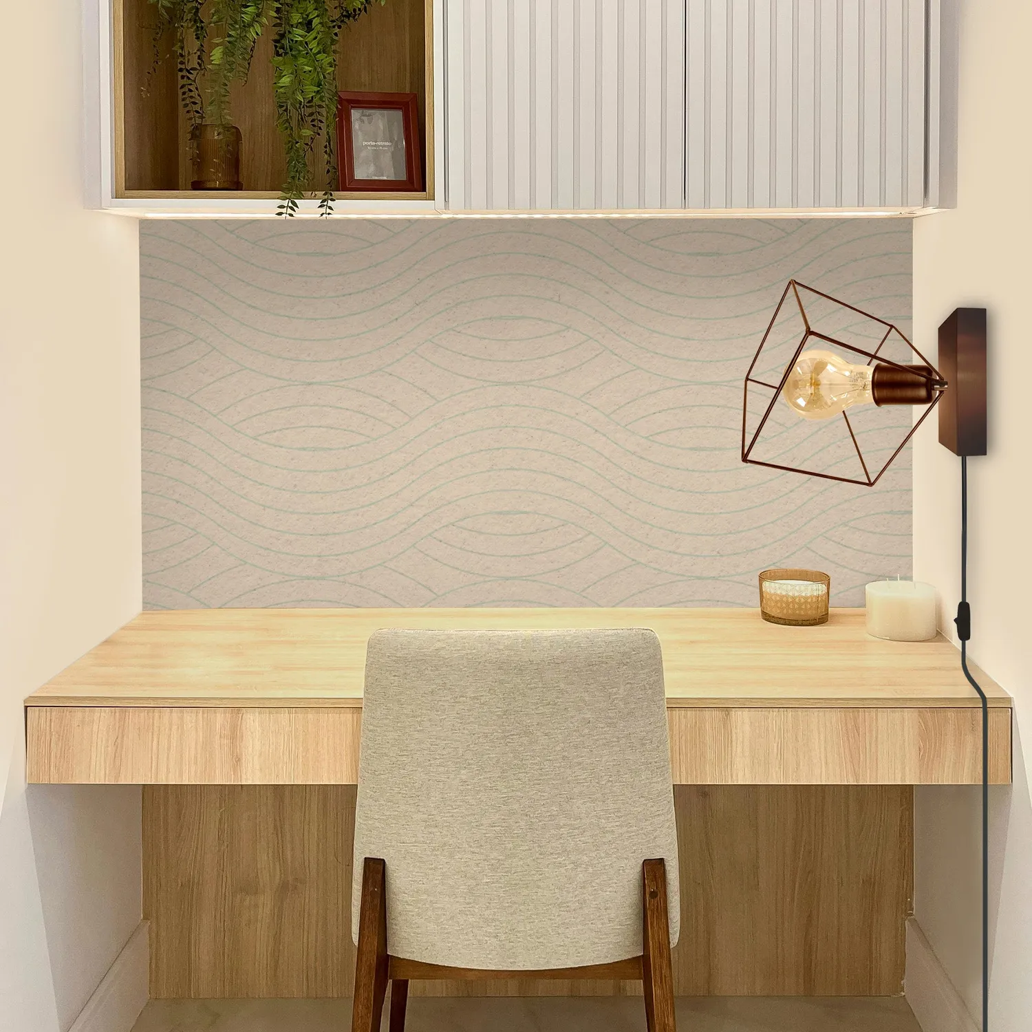 Tosel Square applique bronzo 35x37 cm filo metallo