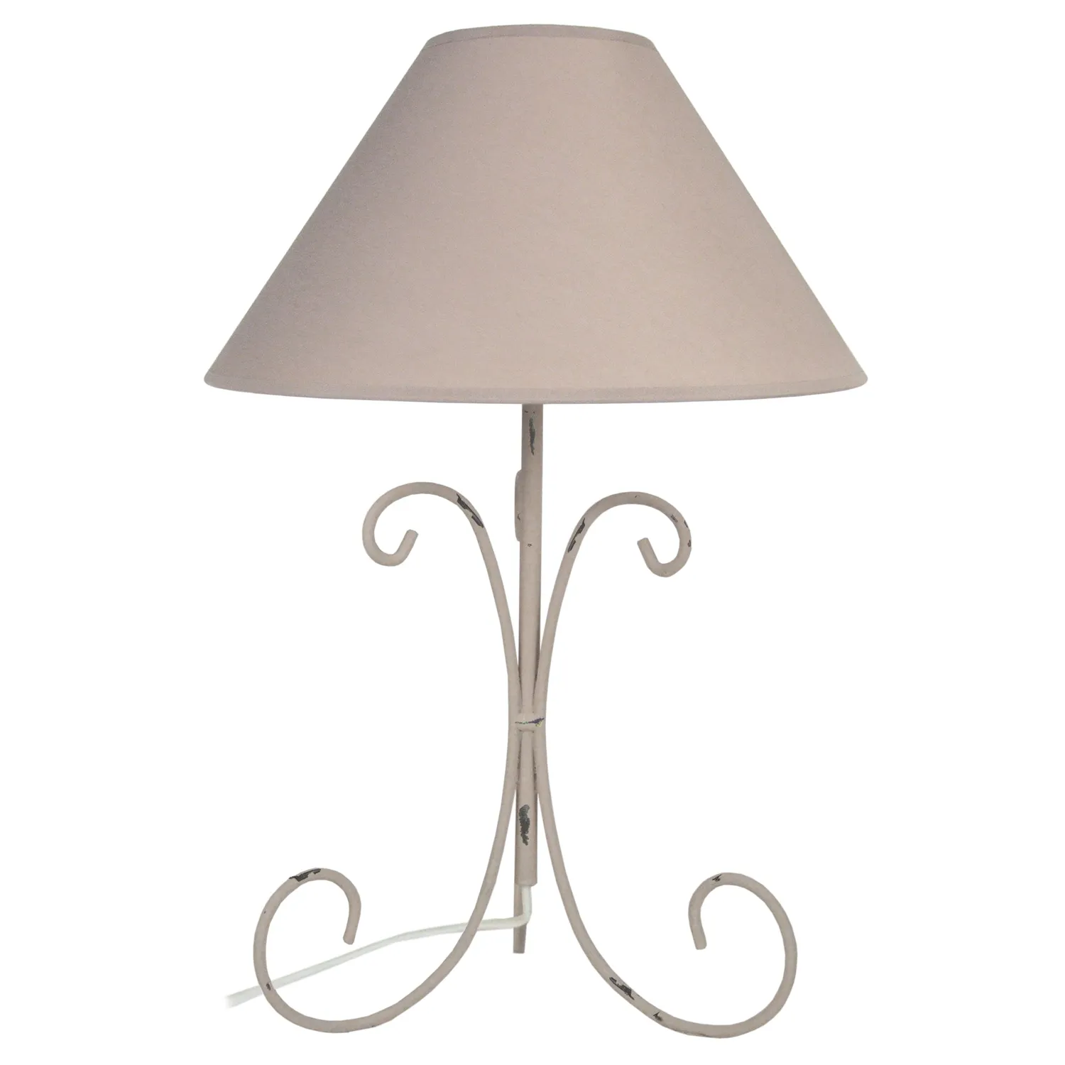 Tosel Carcassonne lampada tavolo 30x51 cm bianco ecru