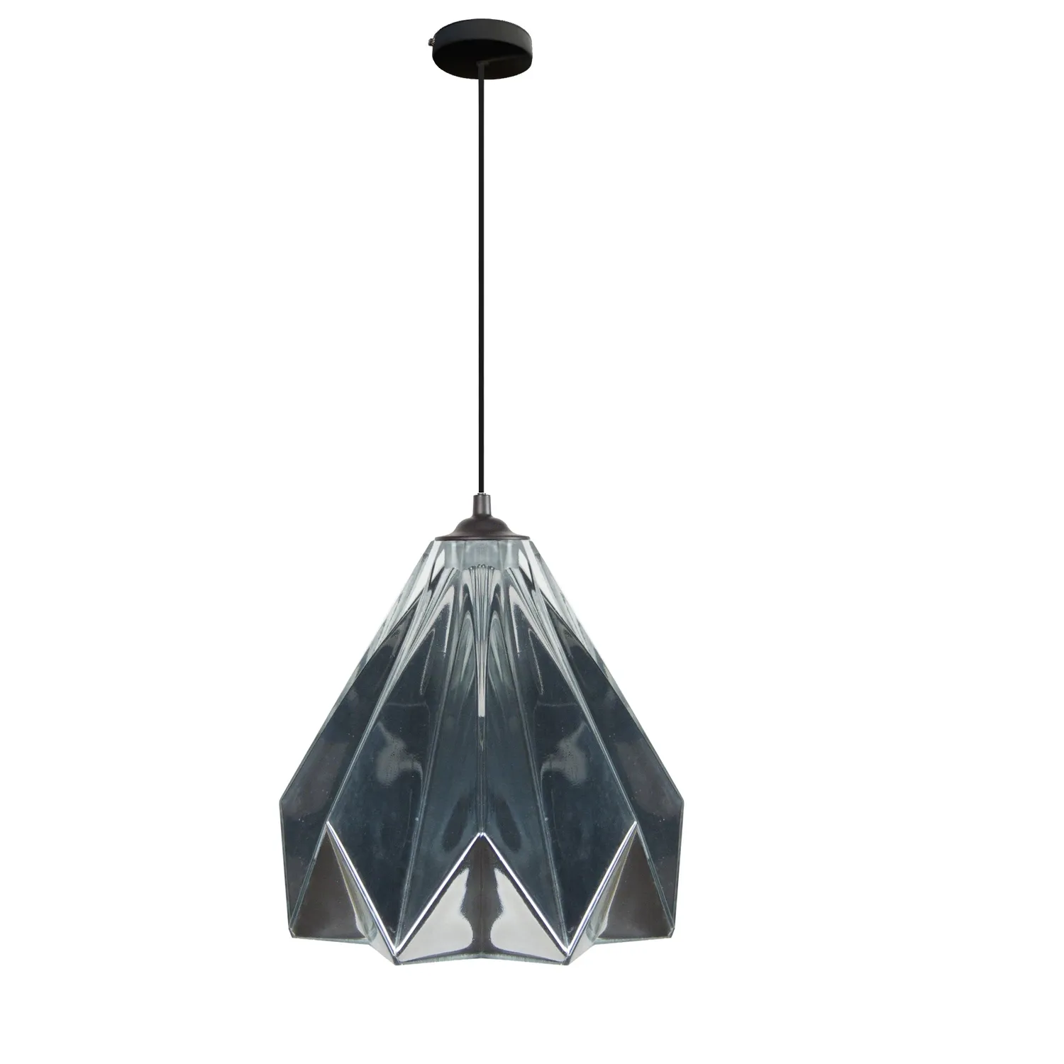 Tosel Helsinki sospensione vetro nero 25x100 cm piramide
