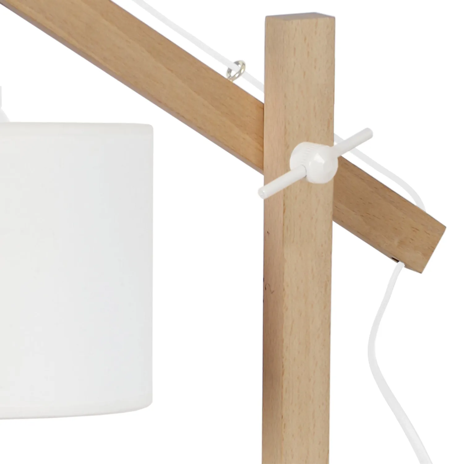 Tosel Enkel lampada tavolo legno naturale ecru 50 cm