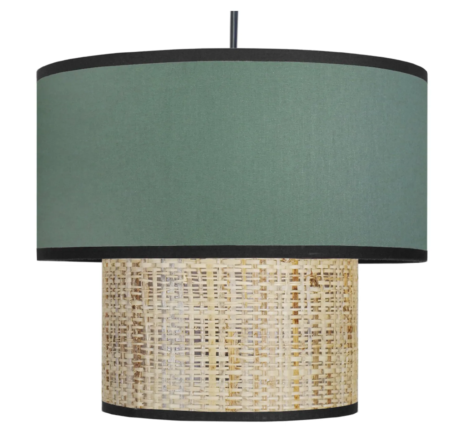 Tosel Cochin P applique legno braccio naturale verde 30x40cm