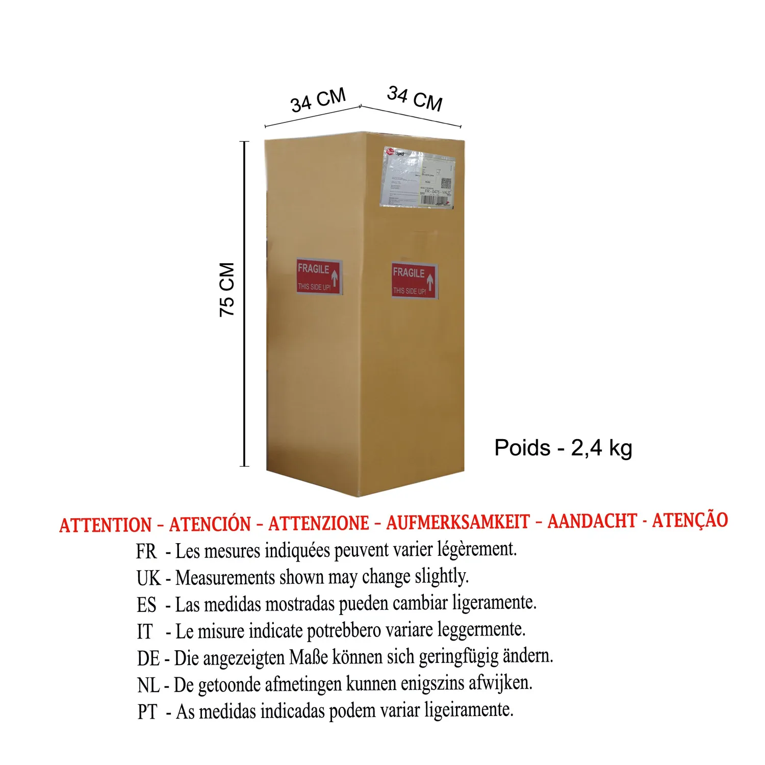 Tosel Tétraèdre C piantana legno faggio 160 cm