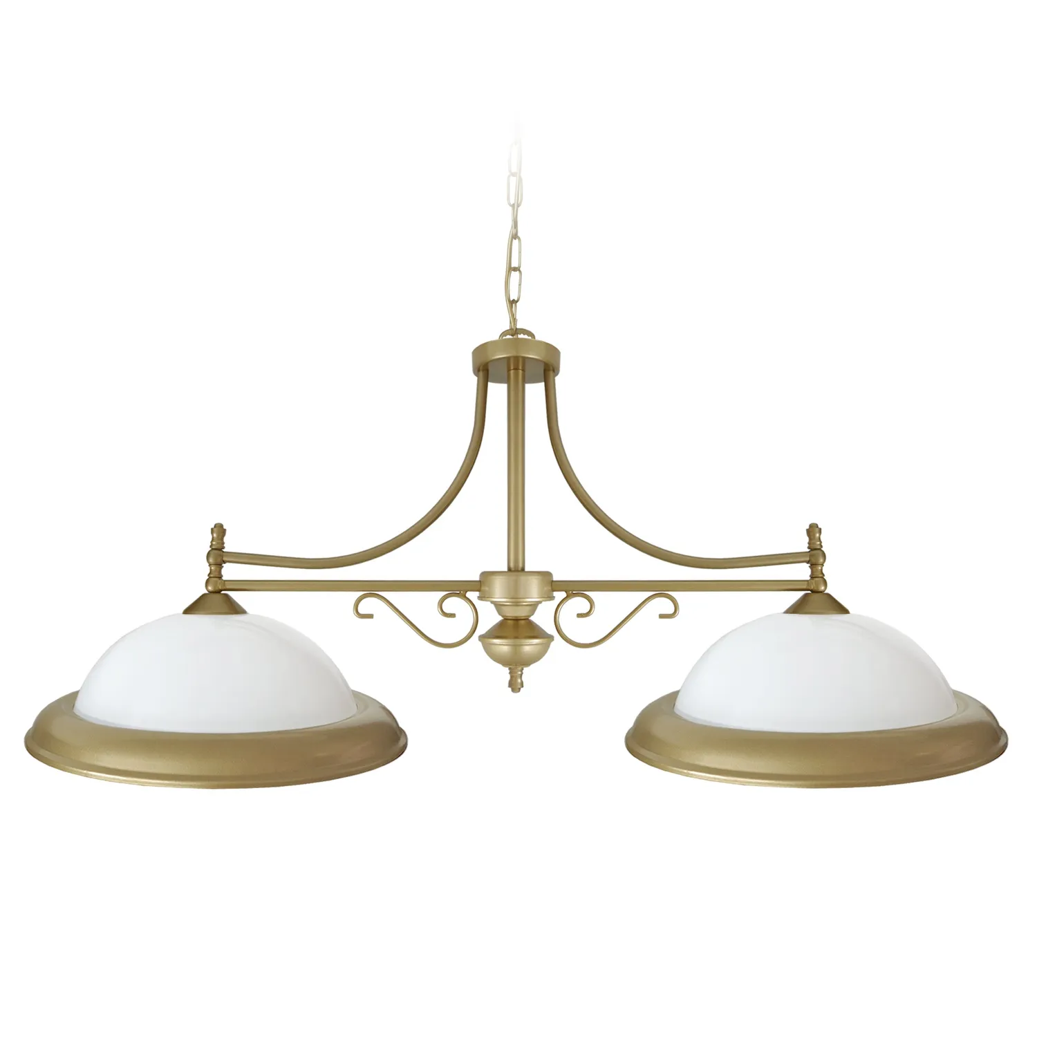 Tosel Billard Lampadario Oro e Verde 100 cm 2xE27