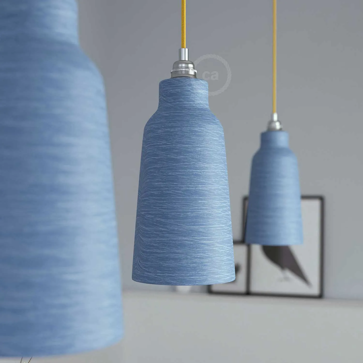 Creative Cables Materia Paralume Bottiglia Ceramica Avion Striato