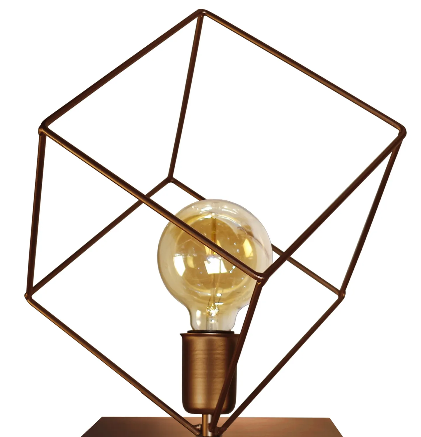 Tosel Square lampada tavolo metallo bronzo 35x37