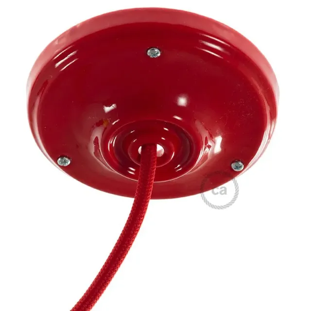 Creative Cables rosone porcellana rossa 10,5 cm