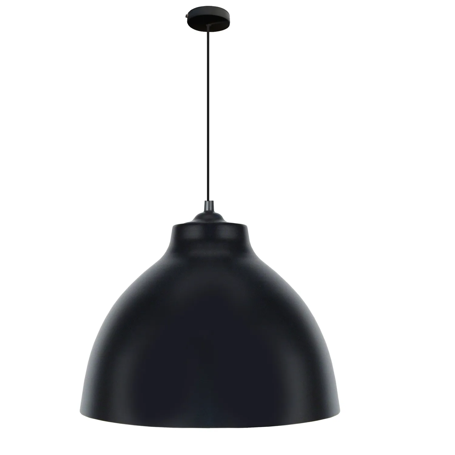 Tosel Finlande sospensione cupola nera 29x100 cm E27