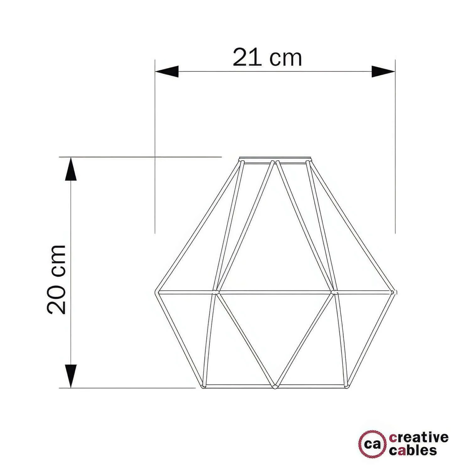 Creative Cables Diamond gabbia paralume rame E27 21 cm