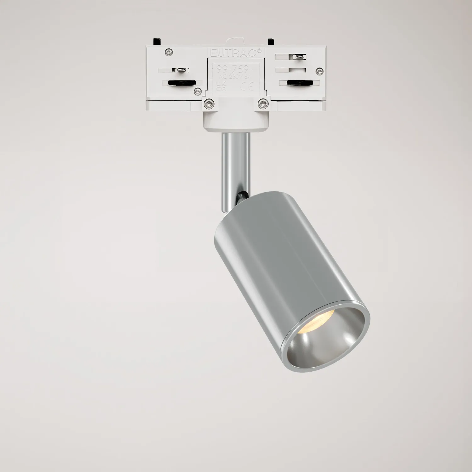 Creative Cables Bispot faretto binario cromo GU10 con lampadina