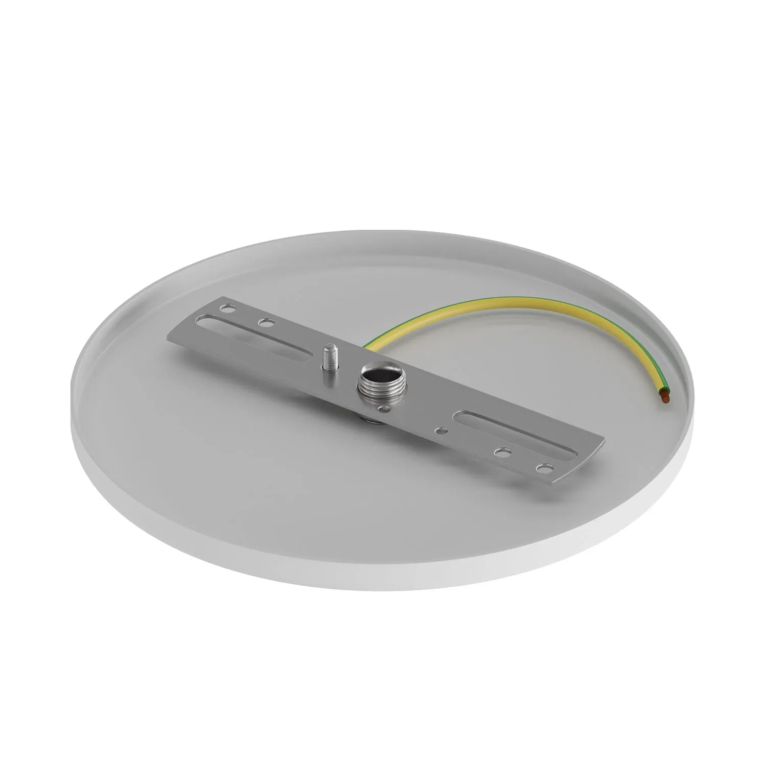 Creative Cables Rosone Incasso Filo Muro Bianco Opaco 1 Foro