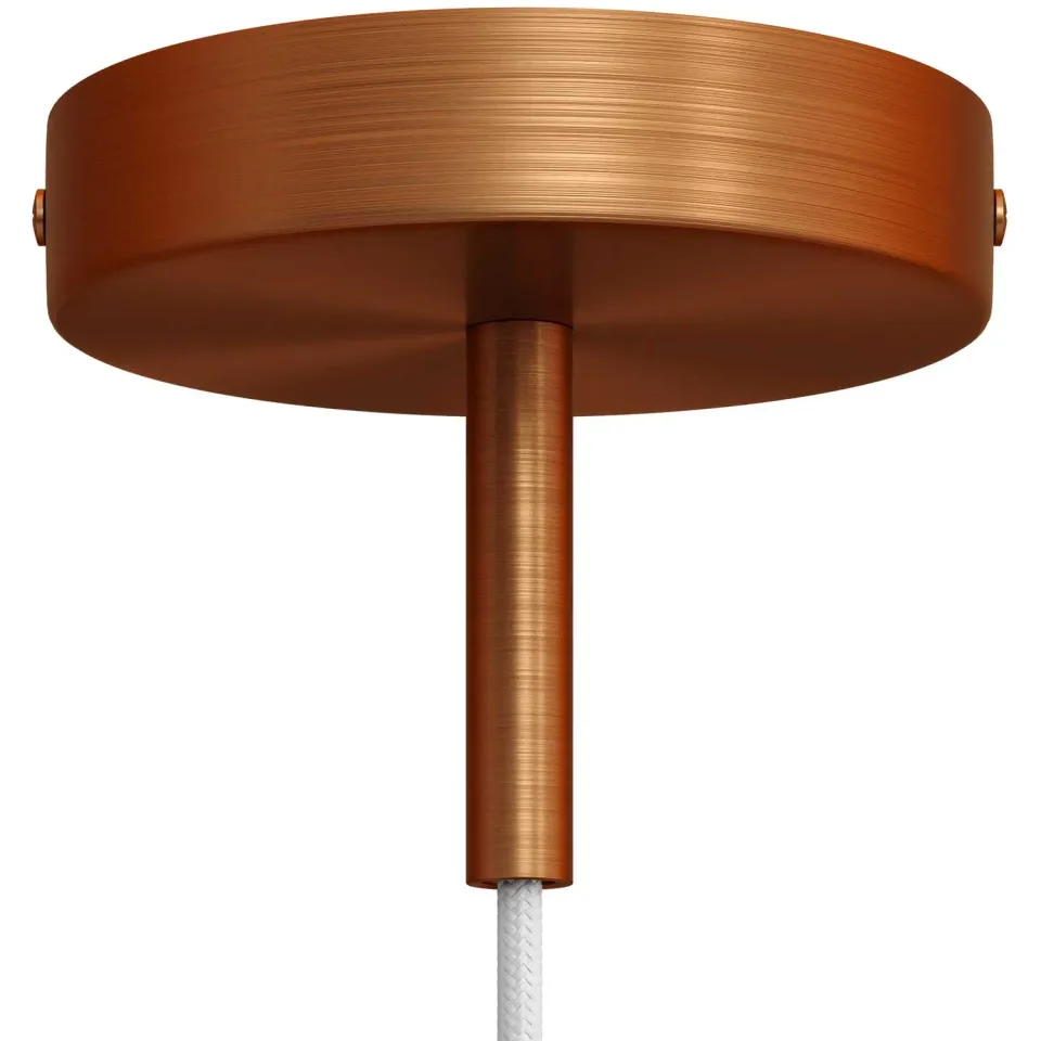 Creative Cables rosone soffitto rame satinato 7 cm foro singolo