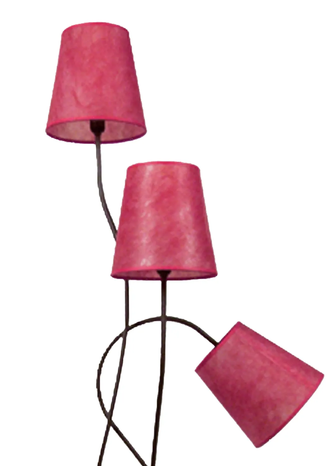 Tosel Nice piantana metallo 3 luci marrone E14
