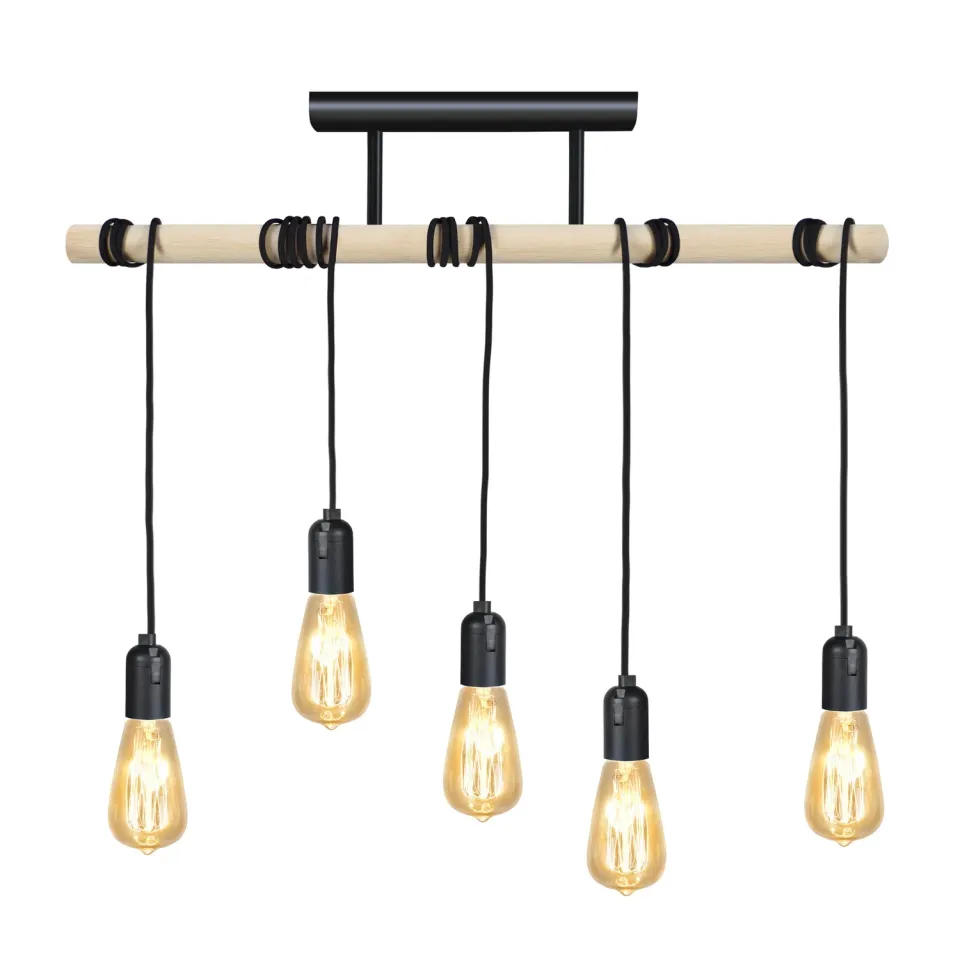 Tosel Brooklyn plafoniera naturale-nera 70x180 cm legno