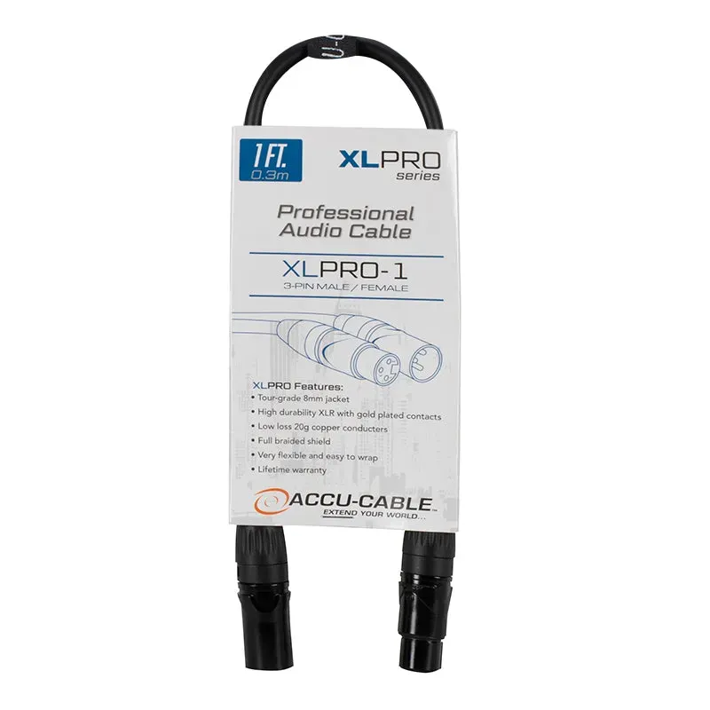 Accu-Cable XLPRO-1 American DJ cavo XLR 0,3m patch