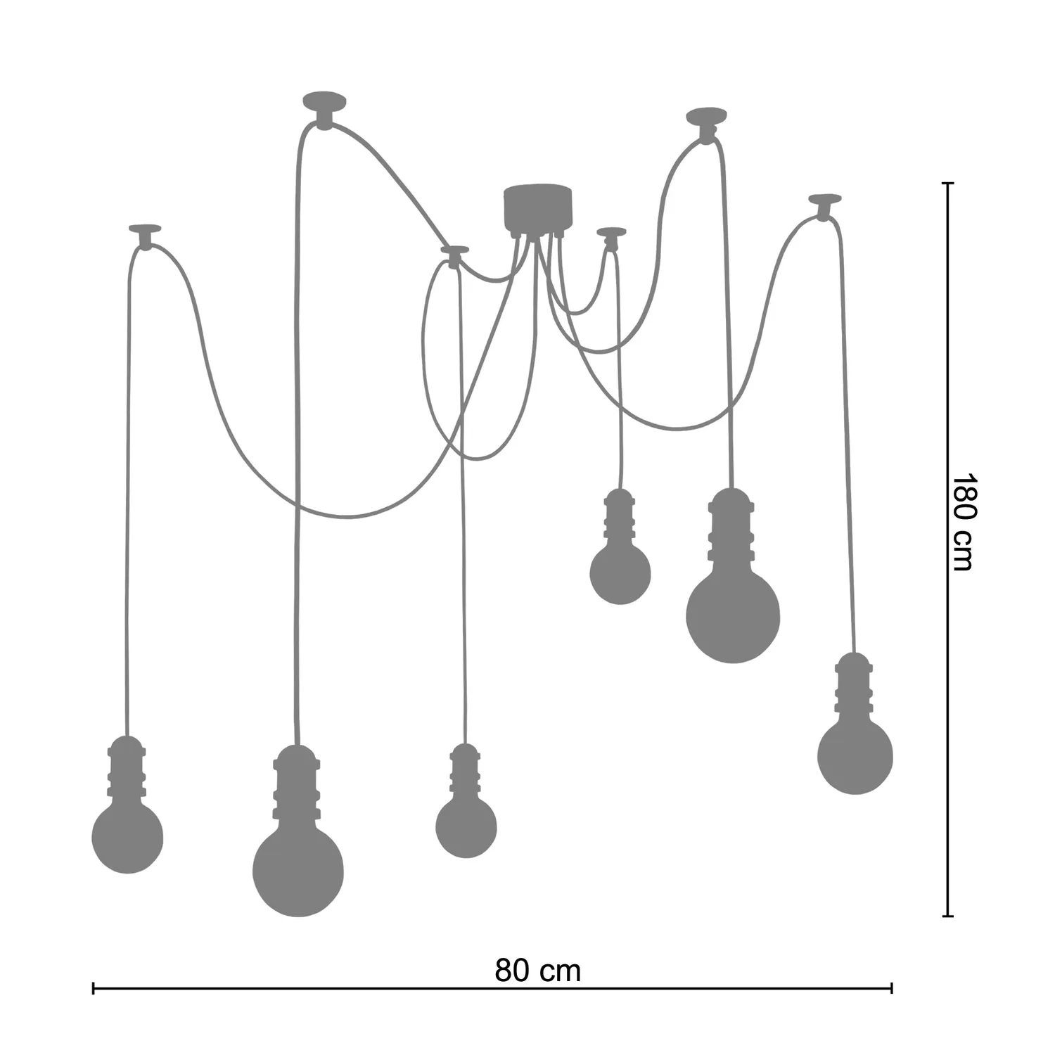 Tosel Norwich lampadario grappolo bronzo 6 luci E27