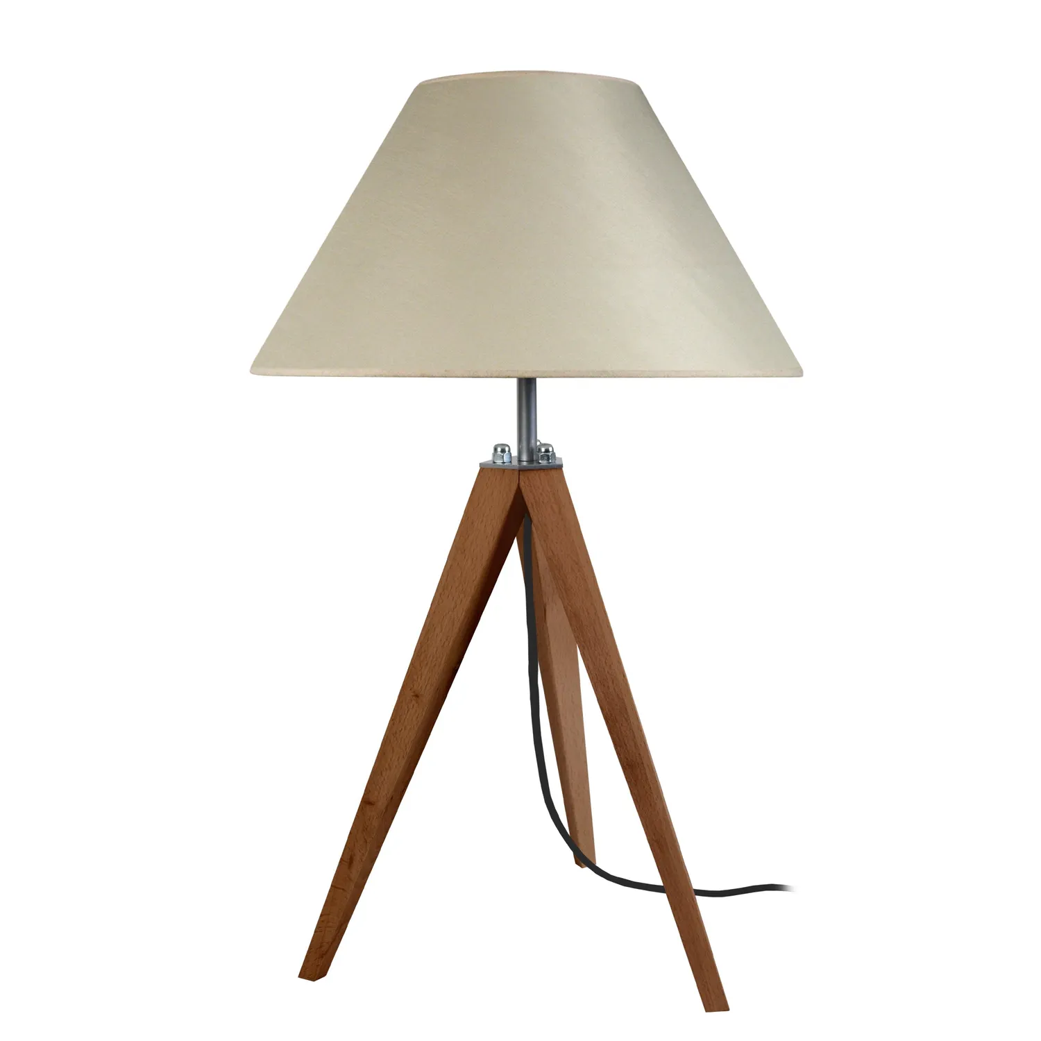 Tosel Idun lampada da tavolo treppiede 30x56 cm naturale ecrù