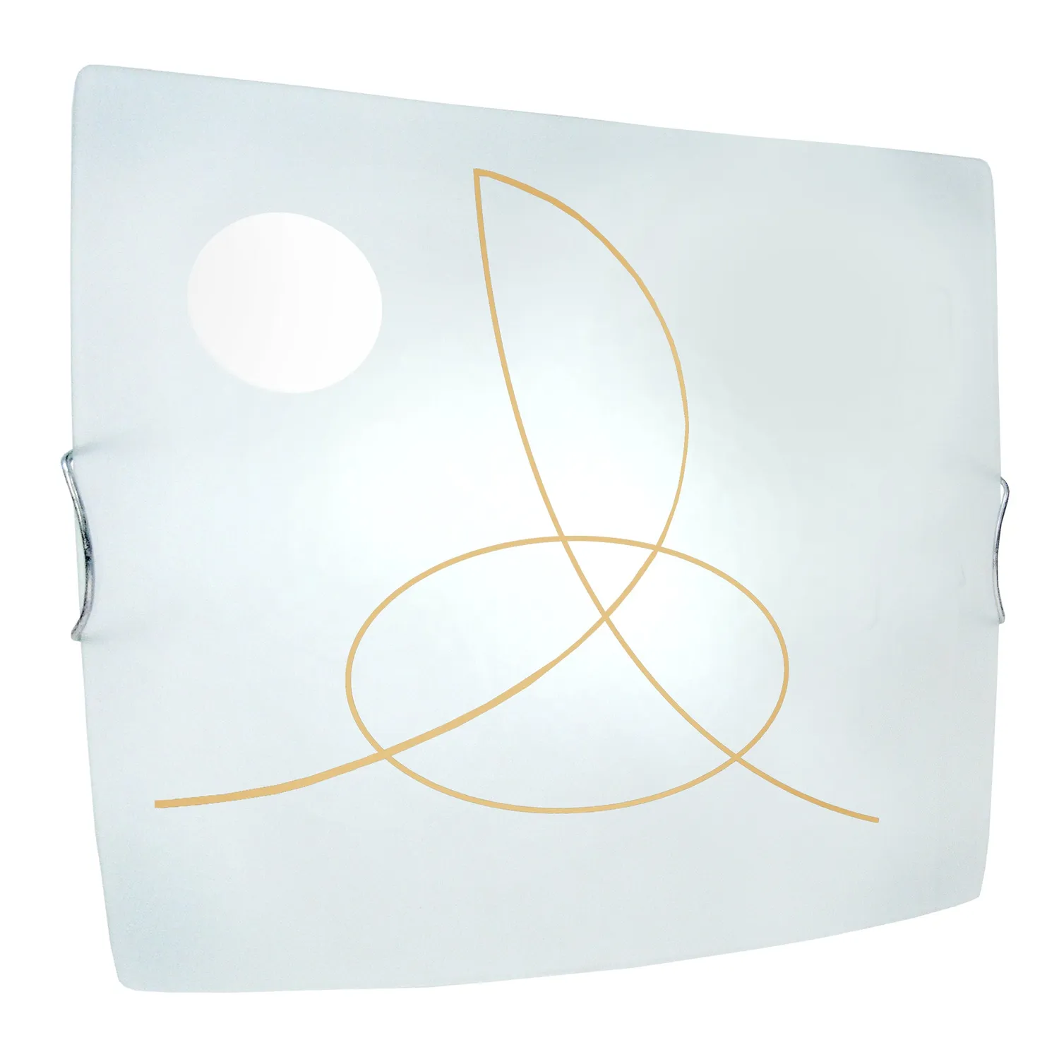 Tosel Maelle Clef Sol plafoniera vetro nera 30x15 cm