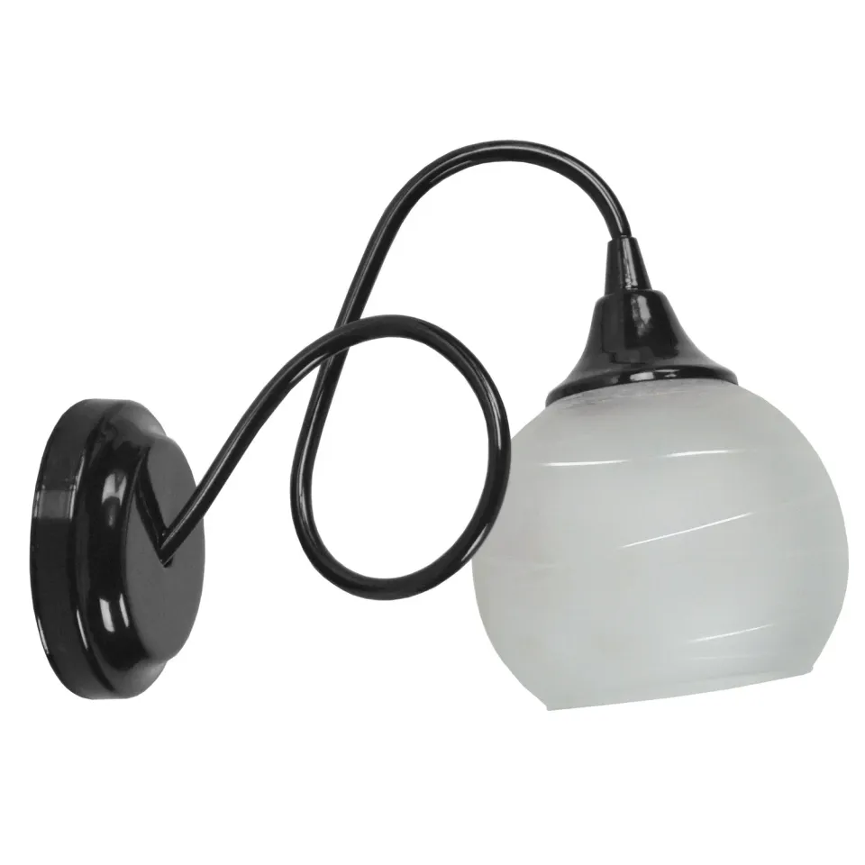 Tosel Actuelle applique vetro 20 cm nera G9