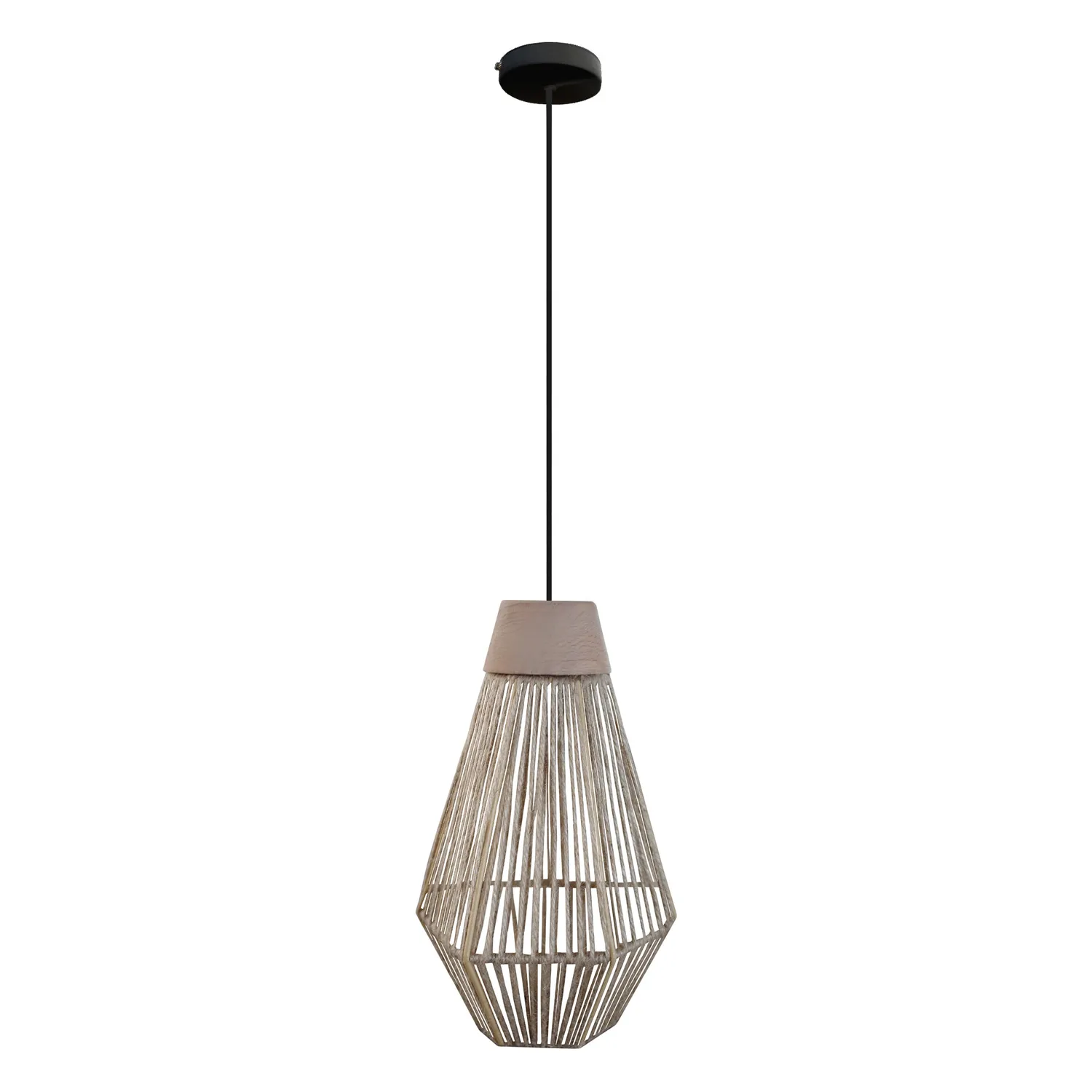Tosel Perla sospensione corda naturale 20 cm E27