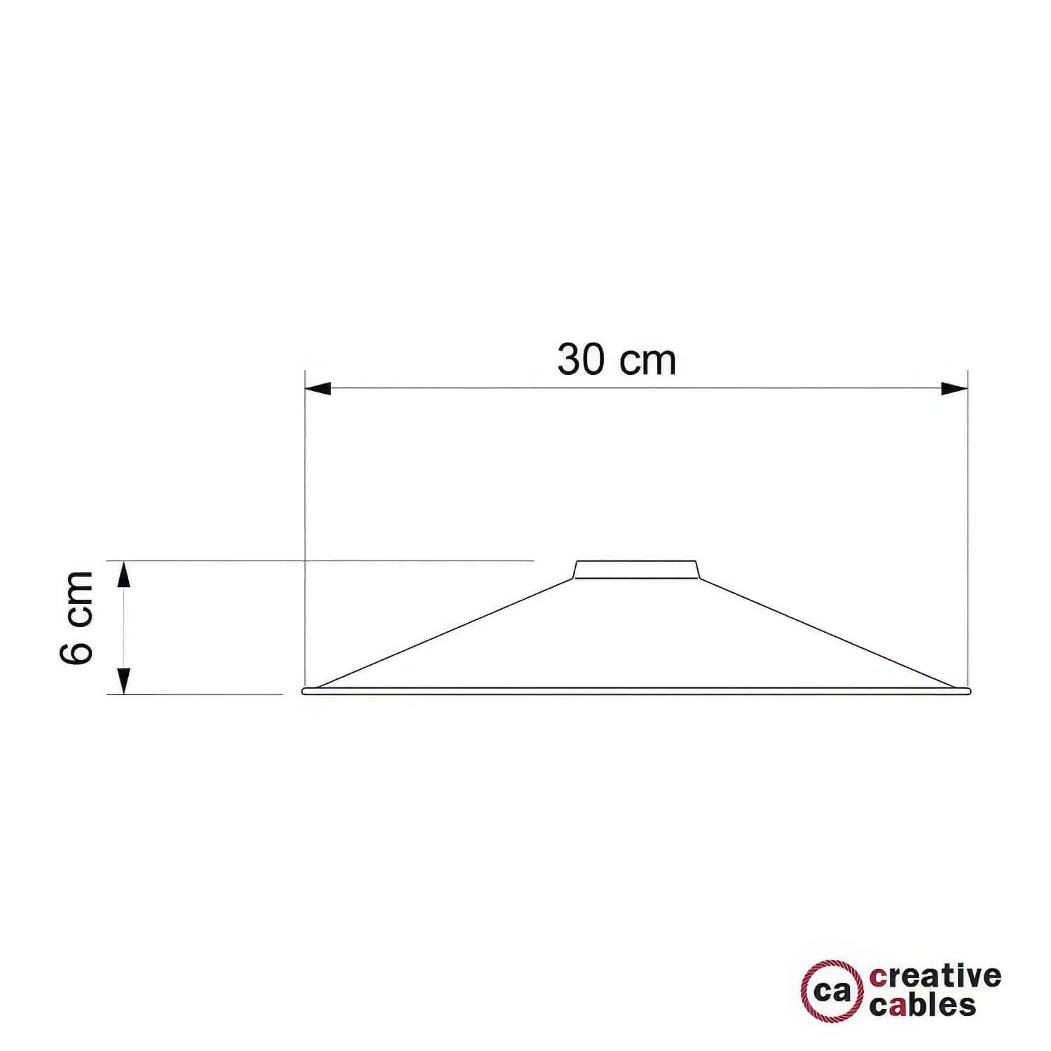 Creative Cables Swing paralume metallo E27 nero 30 cm