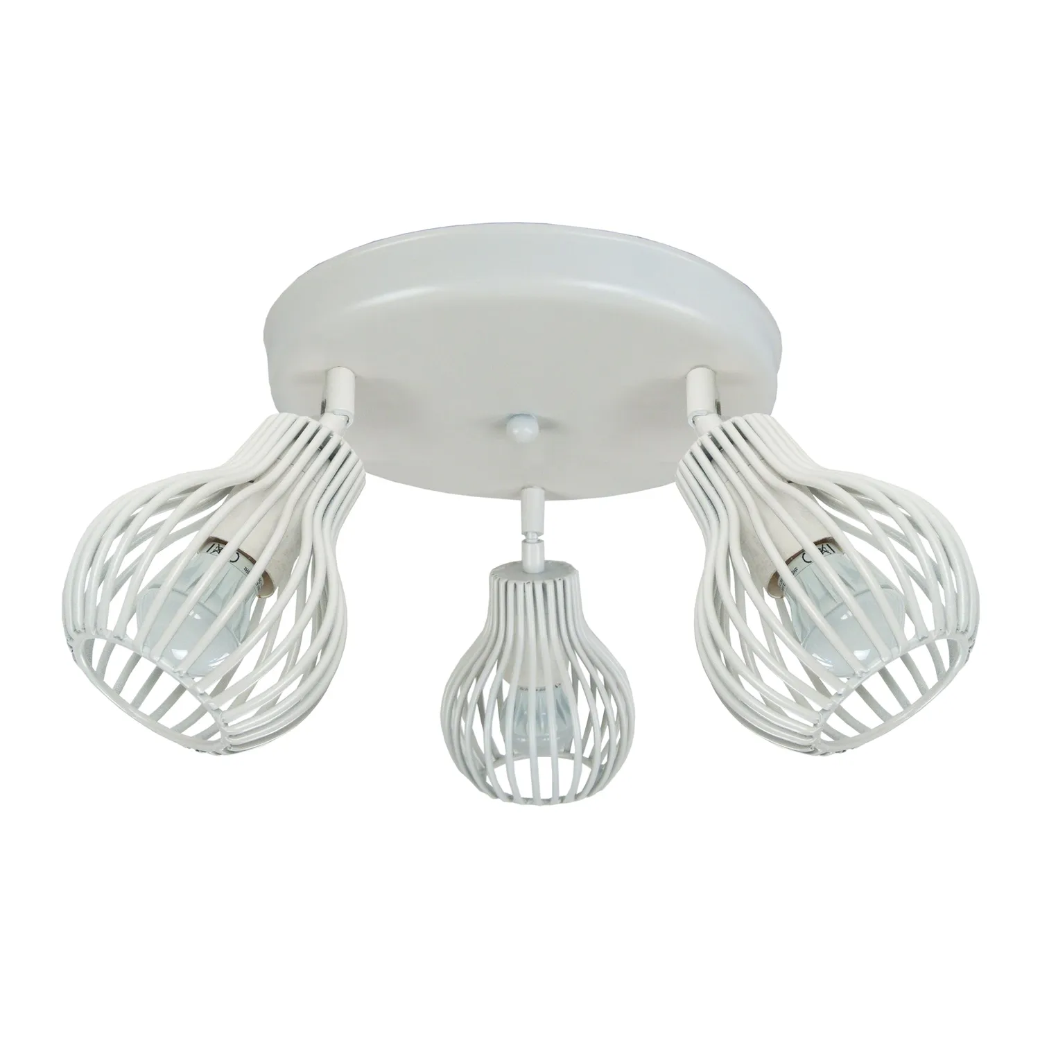 Tosel Rugby spot 3 luci 28x20 cm nero metallo