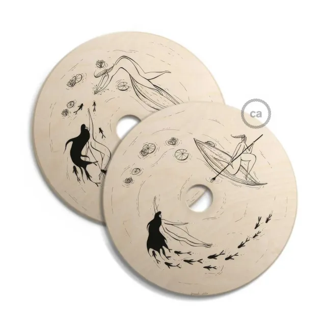 Creative Cables UFO paralume legno 33 cm Fernando Cobelo