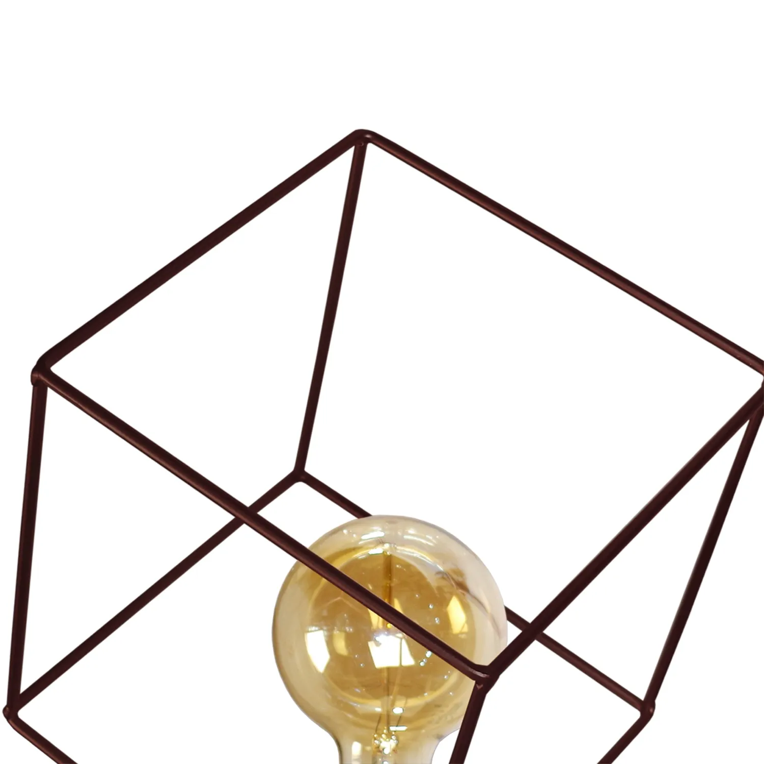 Tosel Square lampada tavolo metallo bronzo 35x37