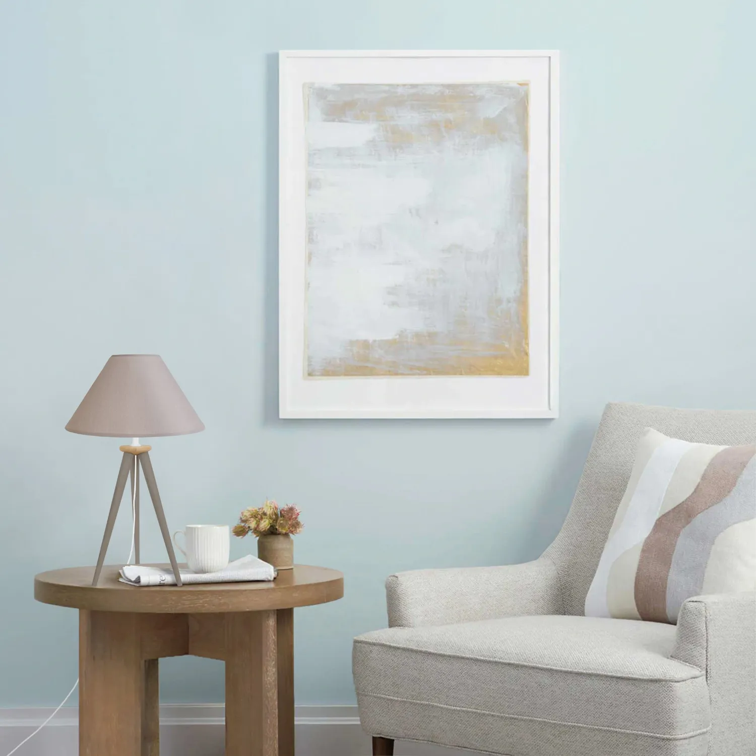 Tosel Arhus lampada da tavolo naturale 30x42 cm treppiede