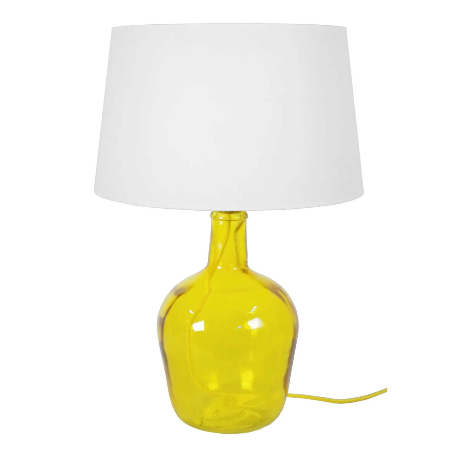 Tosel Bordeaux lampada tavolo vetro giallo 35x50cm