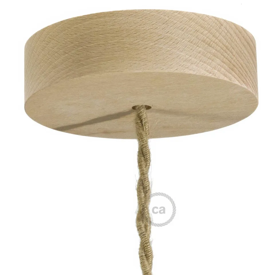Creative Cables rosone legno neutro singola