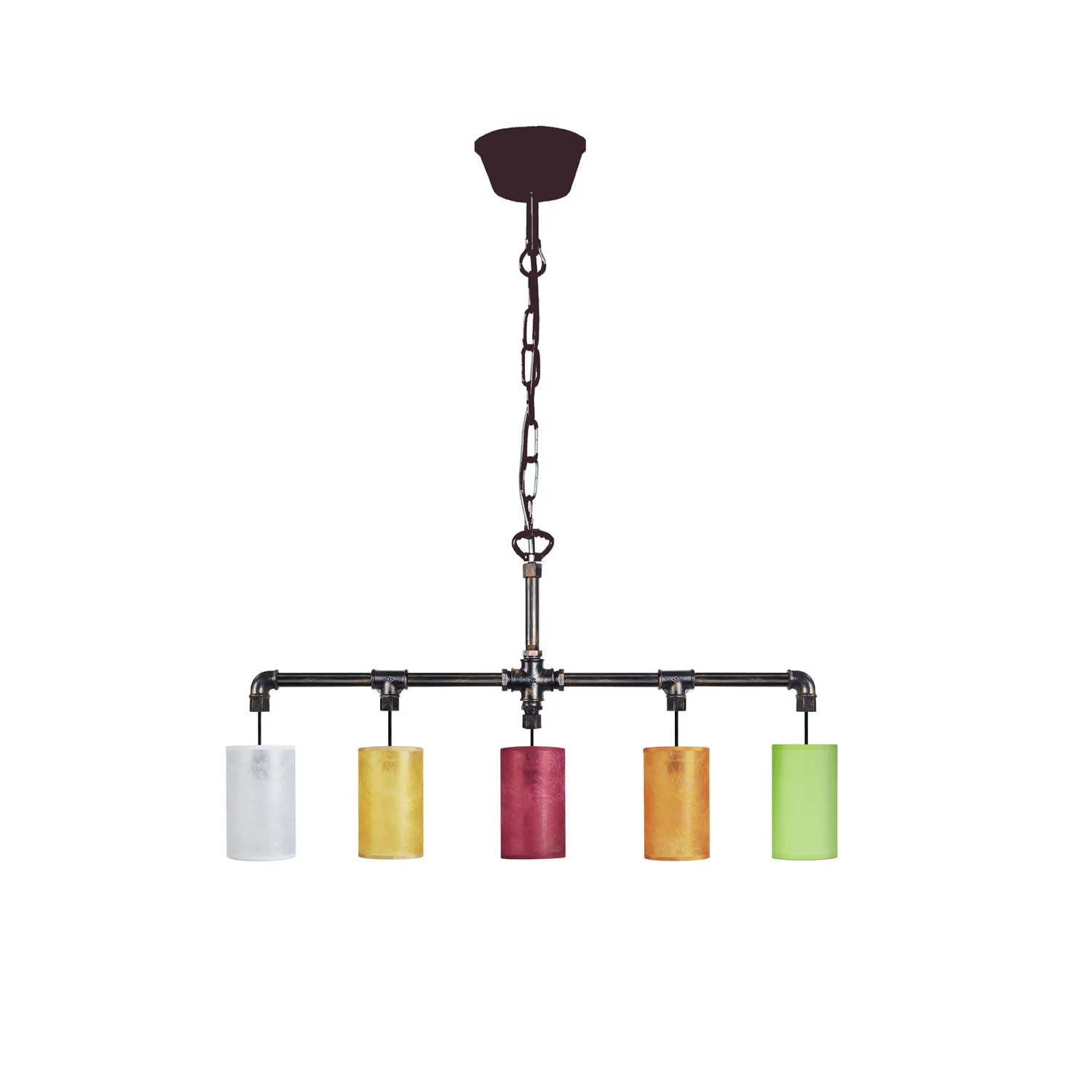 Tosel Hydraulik B lampadario 100x70cm 5 luci multicolore