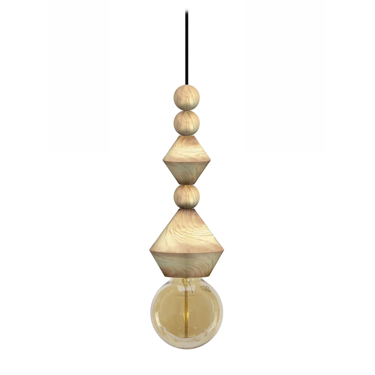 Tosel Boulier sospensione legno naturale 10x100 cm