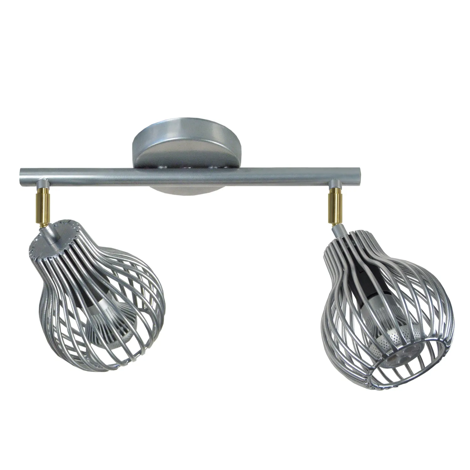 Tosel Rugby spot 2 luci 24x20 cm bianco avorio metallo