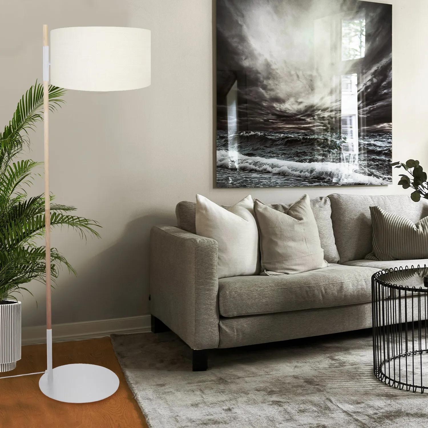 Tosel Taller piantana colonna nero naturale 168 cm